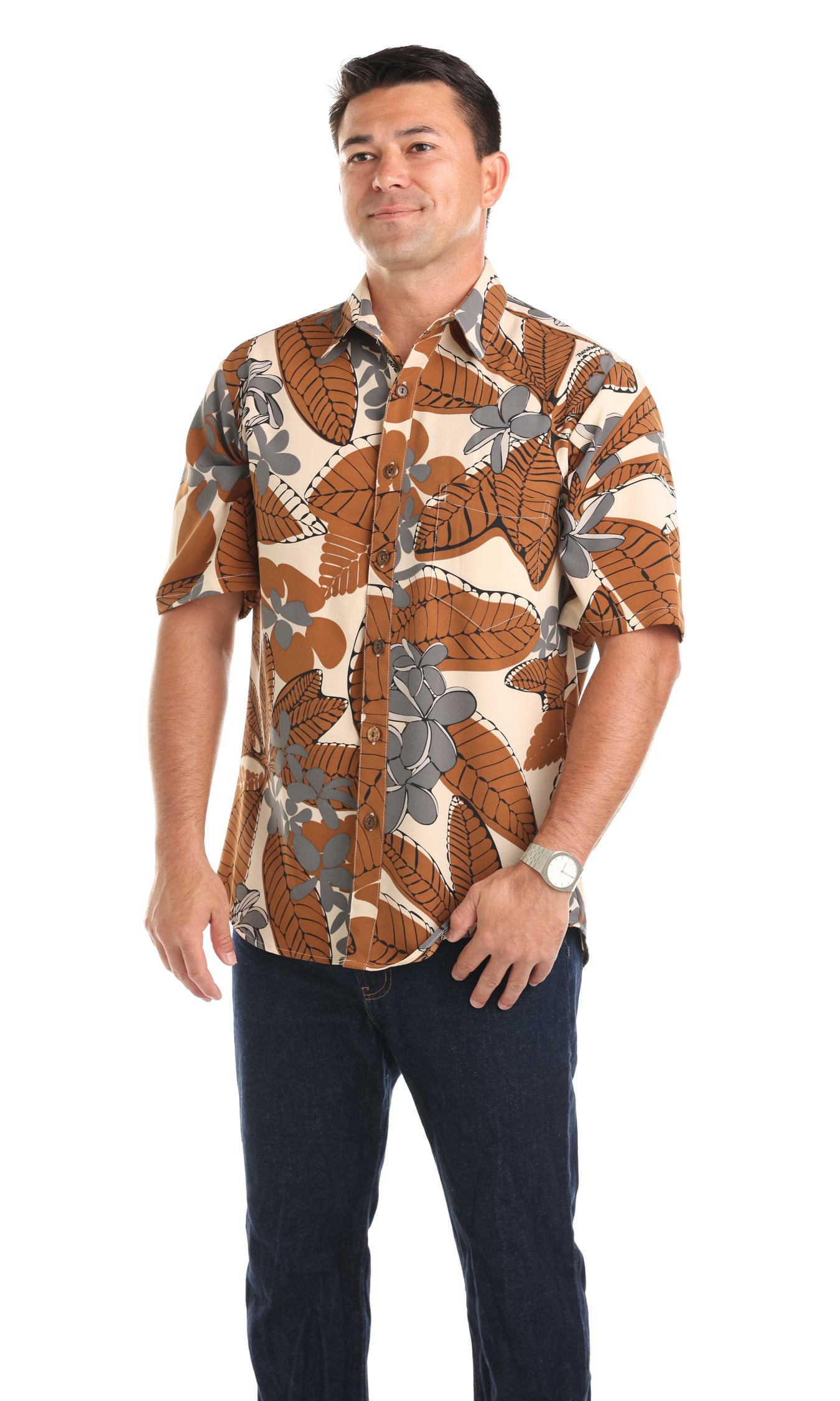 aloha dress shirt Men's Aloha Shirt White Kalo Quilt 4XL